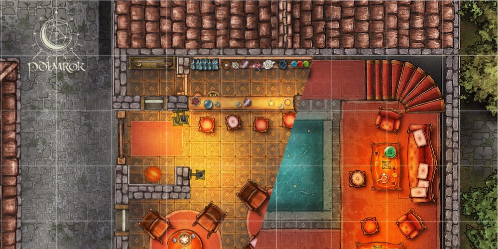 Fragmenty plansz lokacji: Dom Dandalosa