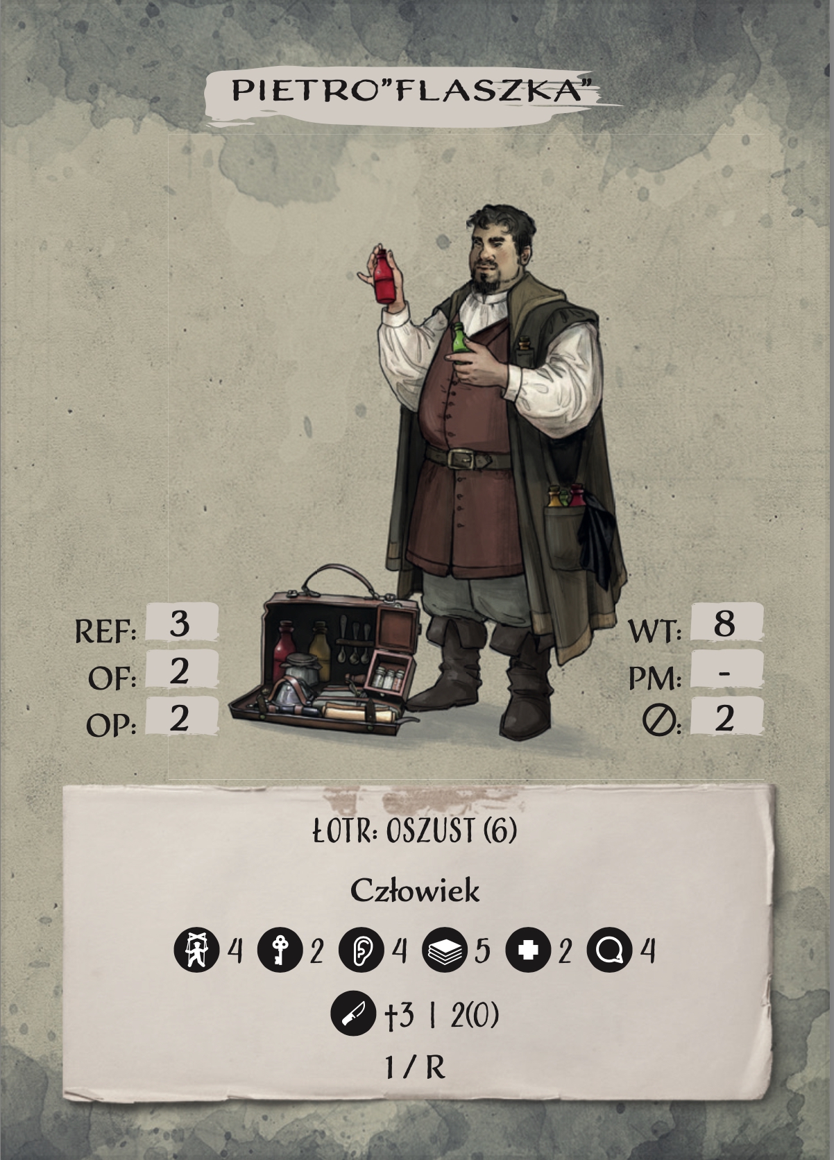 Bohater niezależny, oszust, Pietro "Flaszka"