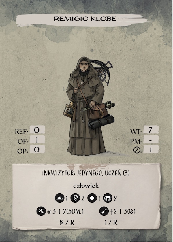 Bohater niezależny, uczeń inkwizytora, Remigio Klobe